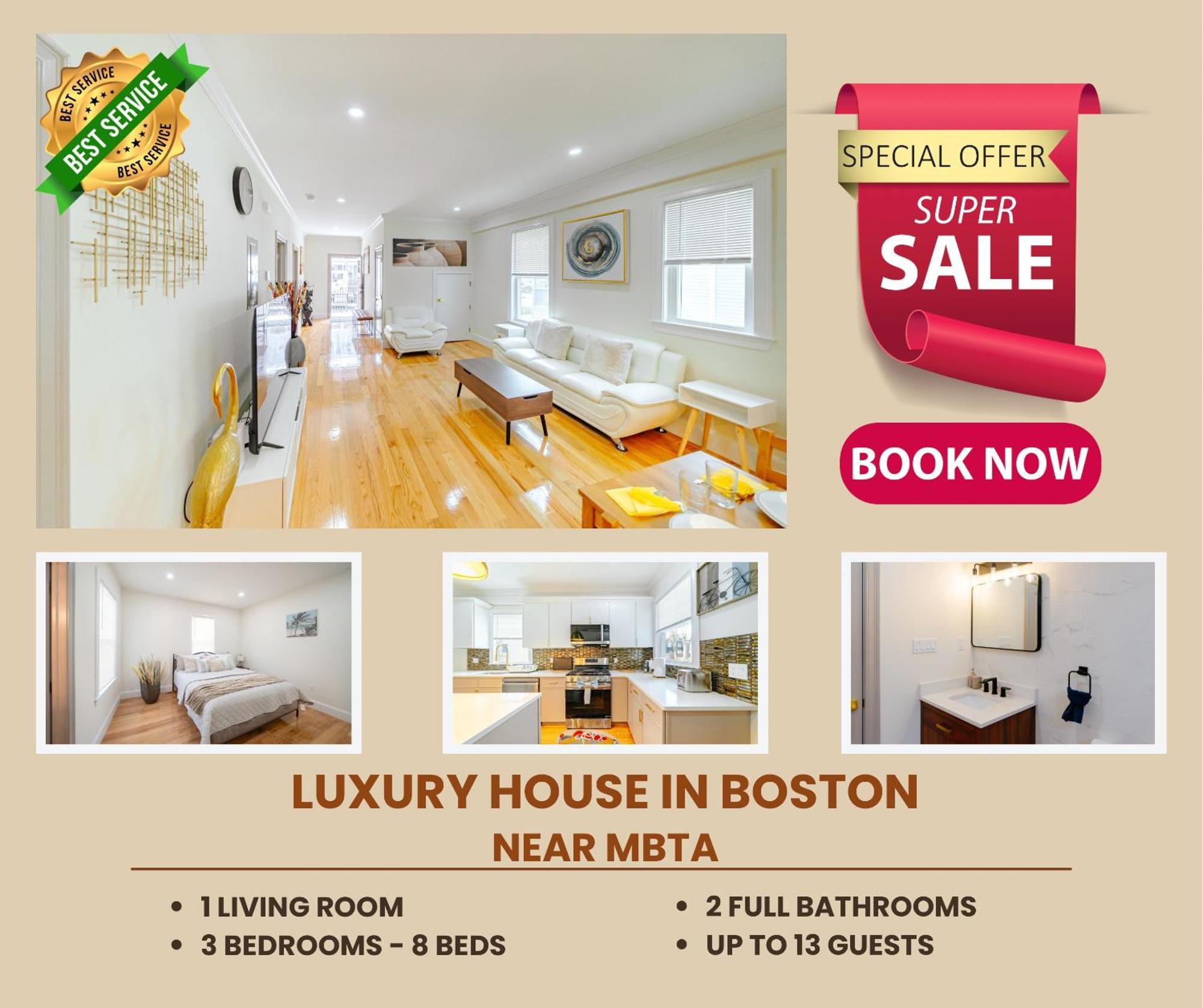 Apartamento 82 - 3br - Stylish Near Mbta Boston
